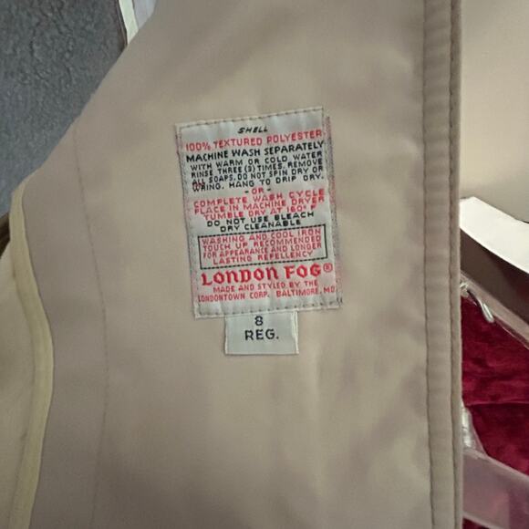 London Fog Womens VTG Trench Coat 8 Reg USA Jacket Zip Out Fur Lining & Belt - Picture 8 of 16